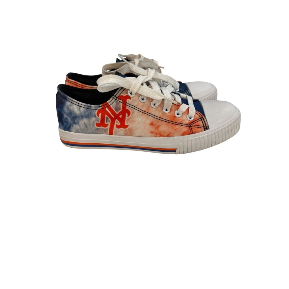 FOCO New York Mets Sneakers Womens Size 9‎ Blue Orange Excellent Tie Dye MLB